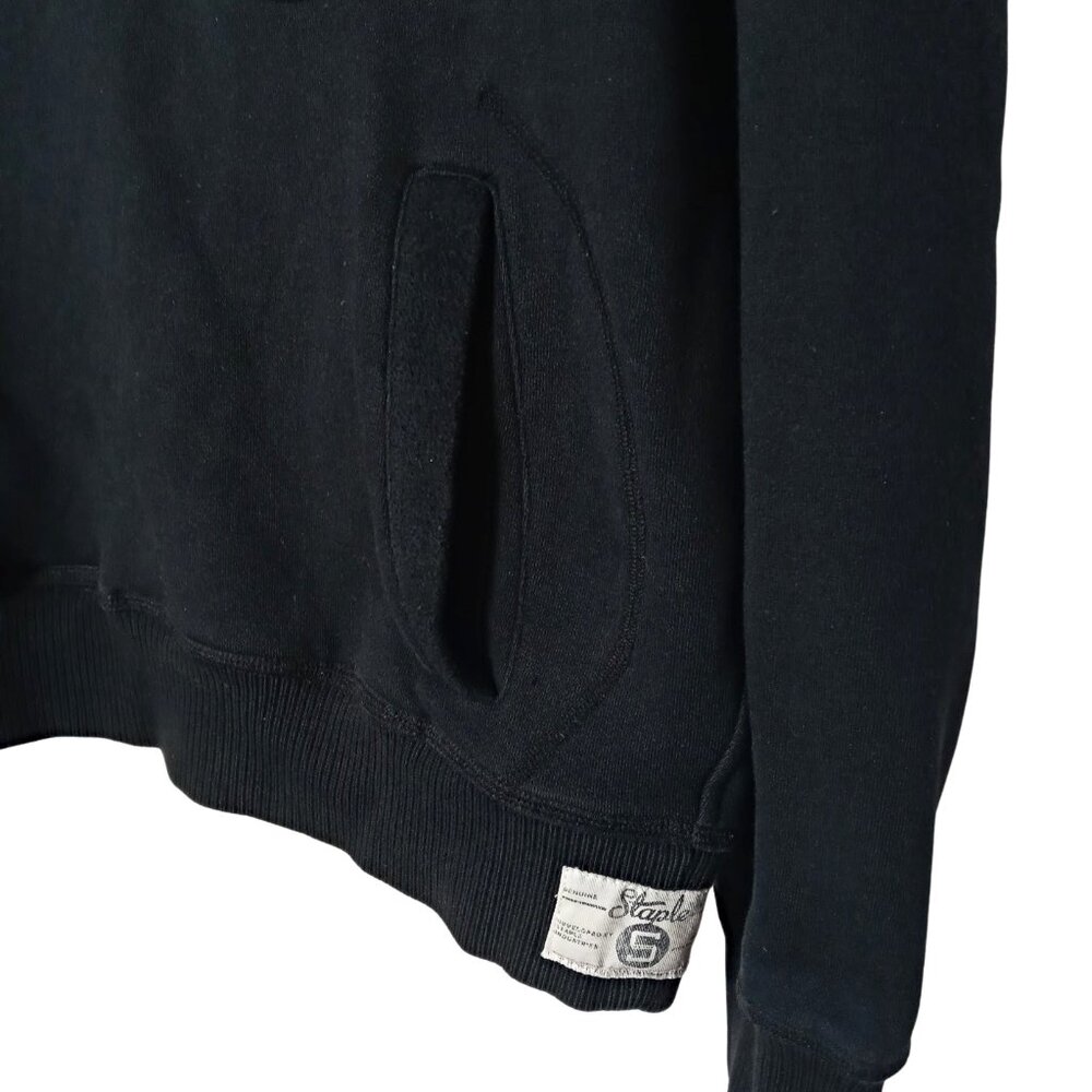 Staple Pigeon Mens Hoodie Sweatshirt Black Cotton Blend Embroidered Size Large - Picture 7 of 12